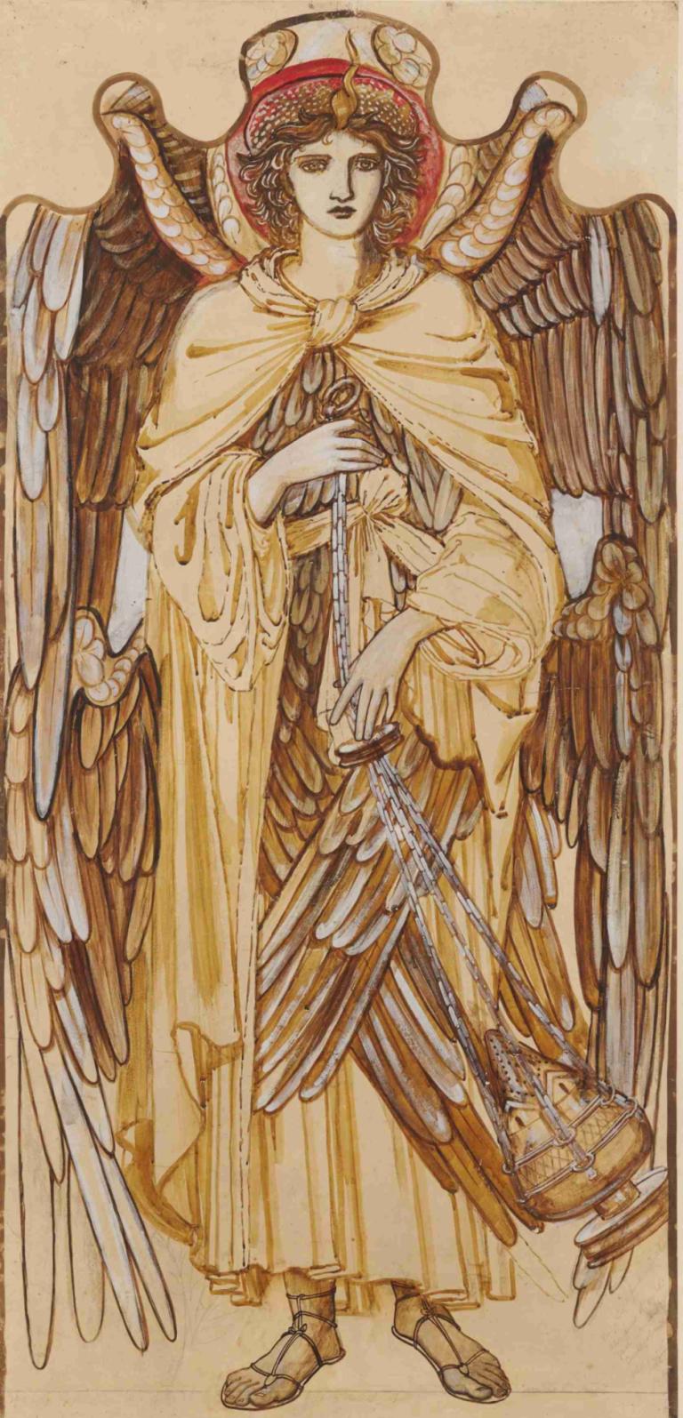 The Angels of the Hierarchy - Seraphim,De Engelen van de Hiërarchie - Serafijnen,Sir Edward Coley Burne-Jones