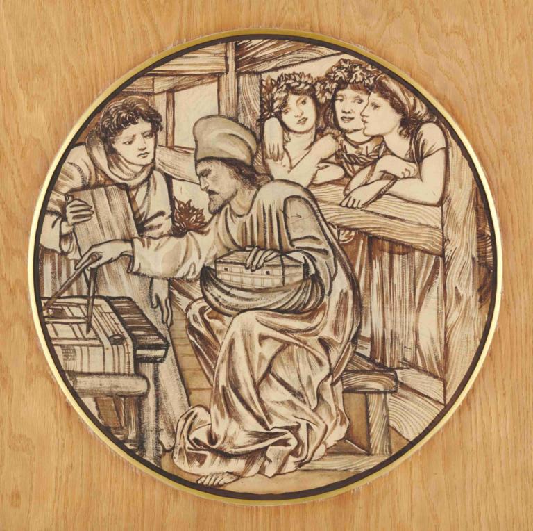 The Building of the Ark,Der Bau der Arche,Sir Edward Coley Burne-Jones,Abbildung,Abbildung, Kunstparodie