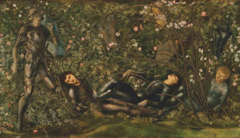 The Prince entering the Briar Wood,De prins die het bos van Briar binnengaat,Sir Edward Coley Burne-Jones