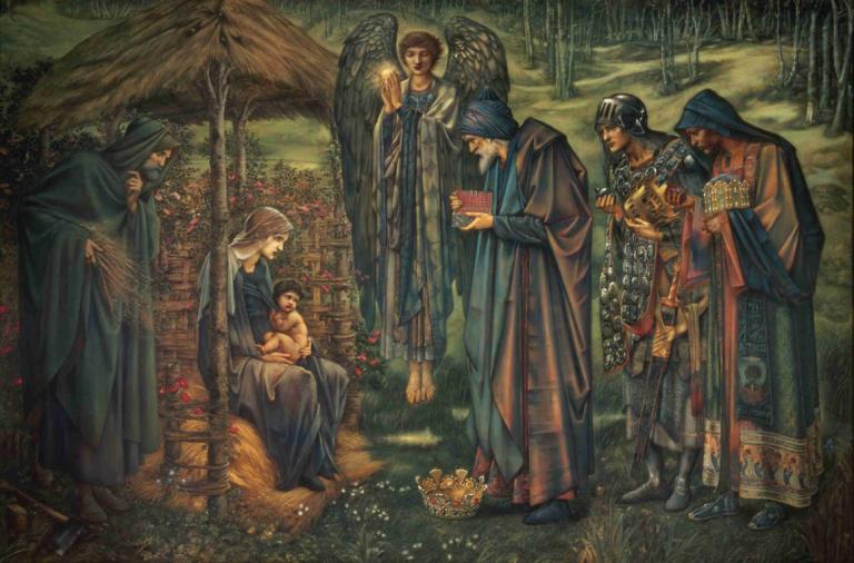 The Star of Bethlehem,De ster van Bethlehem,Sir Edward Coley Burne-Jones,Illustratie,Illustratie, Vleugels