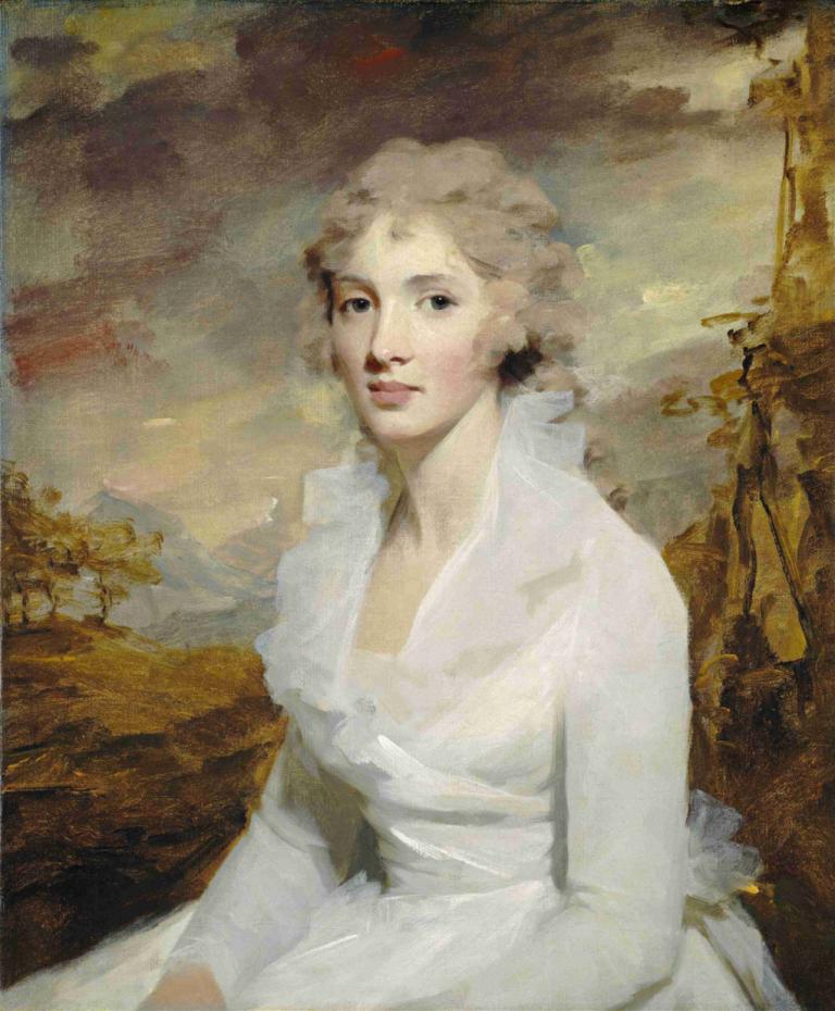 Miss Eleanor Urquhart,Sir Henry Raeburn,Oil Painting,Oil Painting, 1girl, fine art parody, solo