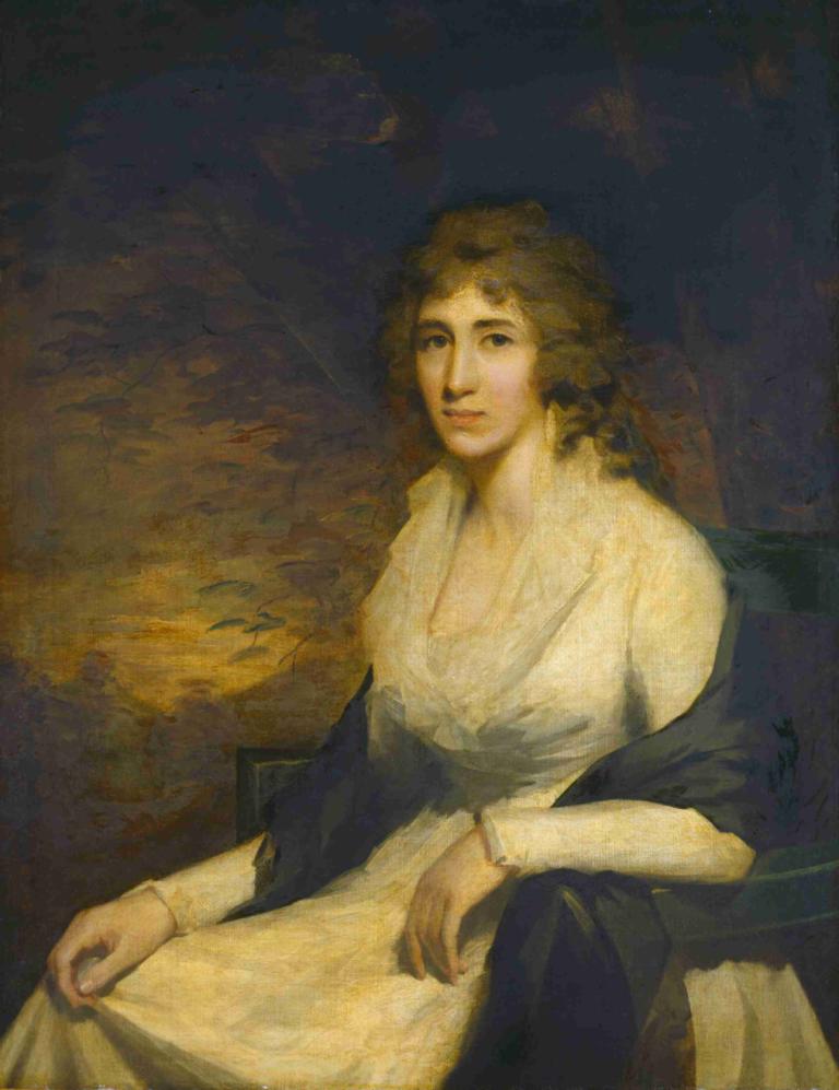 Mrs. George Hill,Sir Henry Raeburn,Ölgemälde,Ölgemälde, 1Mädchen, Solo, Kunstparodie, Kleid, Sitzung