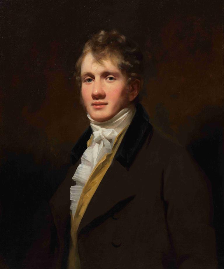 Portrait of Hugh Hope,ヒュー・ホープの肖像,Sir Henry Raeburn,ヘンリー・レイバーン卿,油絵,油絵, ソロ, 現実的な, 男の子1名, 男性の焦点, 美術パロディ, ブロンドの髪