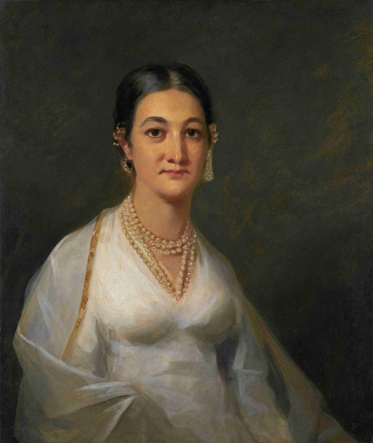 Portrait of a young indian woman,Portrett av en ung indisk kvinne,Sir Henry Raeburn,Oljemaleri,Oljemaleri