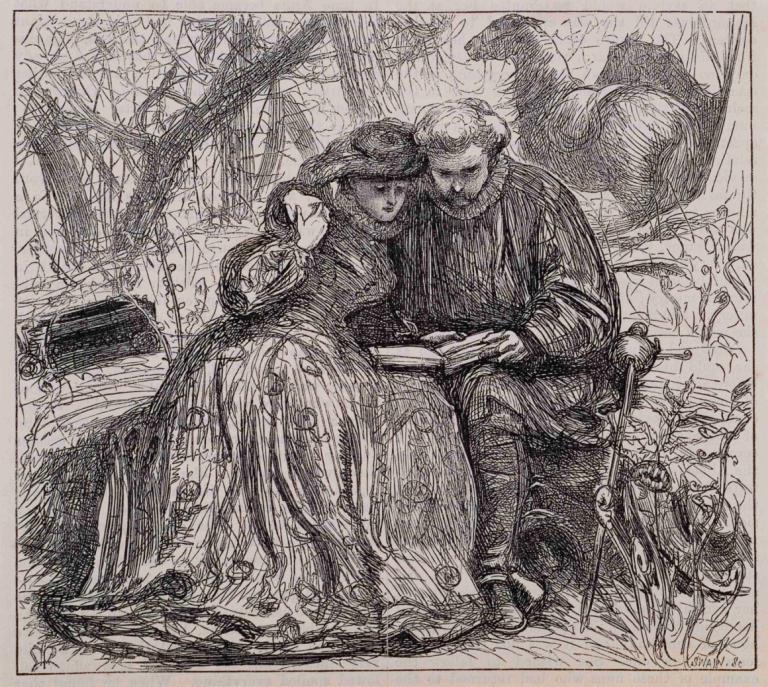 Sister Anna's Probation - Anna and Henry Are United,Sir John Everett Millais,Copperplate Etching