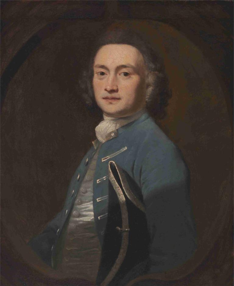 An Unknown Man,Sir Joshua Reynolds,Oil Painting,Oil Painting, solo, male focus, 1boy, upper body