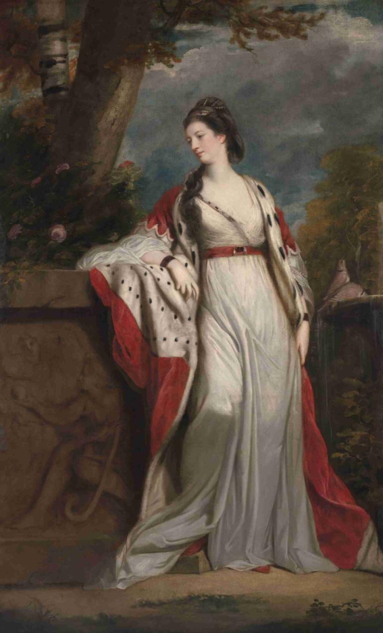 Elizabeth Gunning, Duchess of Hamilton and Argyll,Sir Joshua Reynolds,Oil Painting,Oil Painting, 1girl, solo