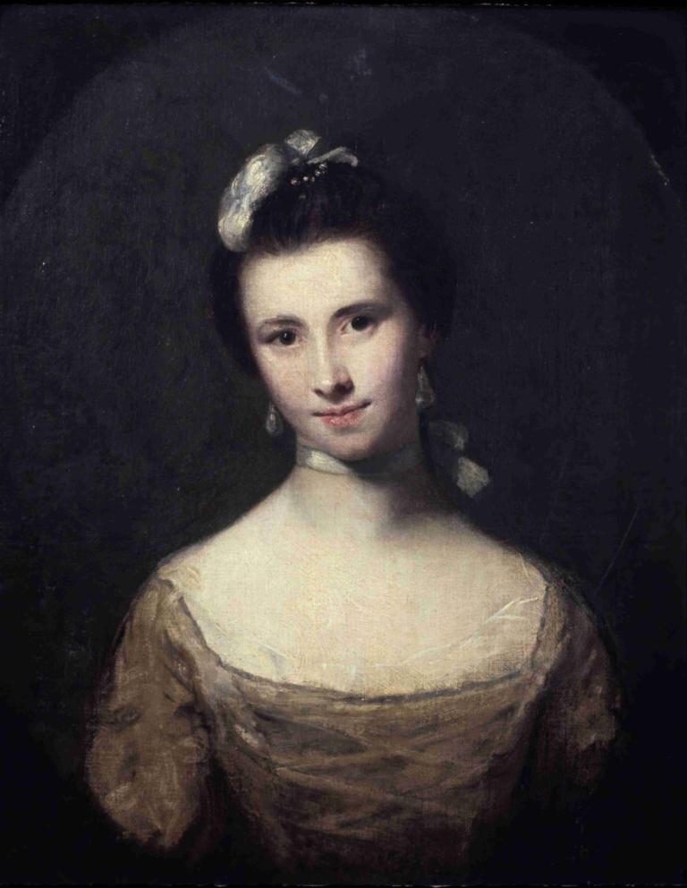 Miss Morris,Mlle Morris,Sir Joshua Reynolds,Peinture à l'huile,Peinture à l'huile, 1fille, solo, bijoux