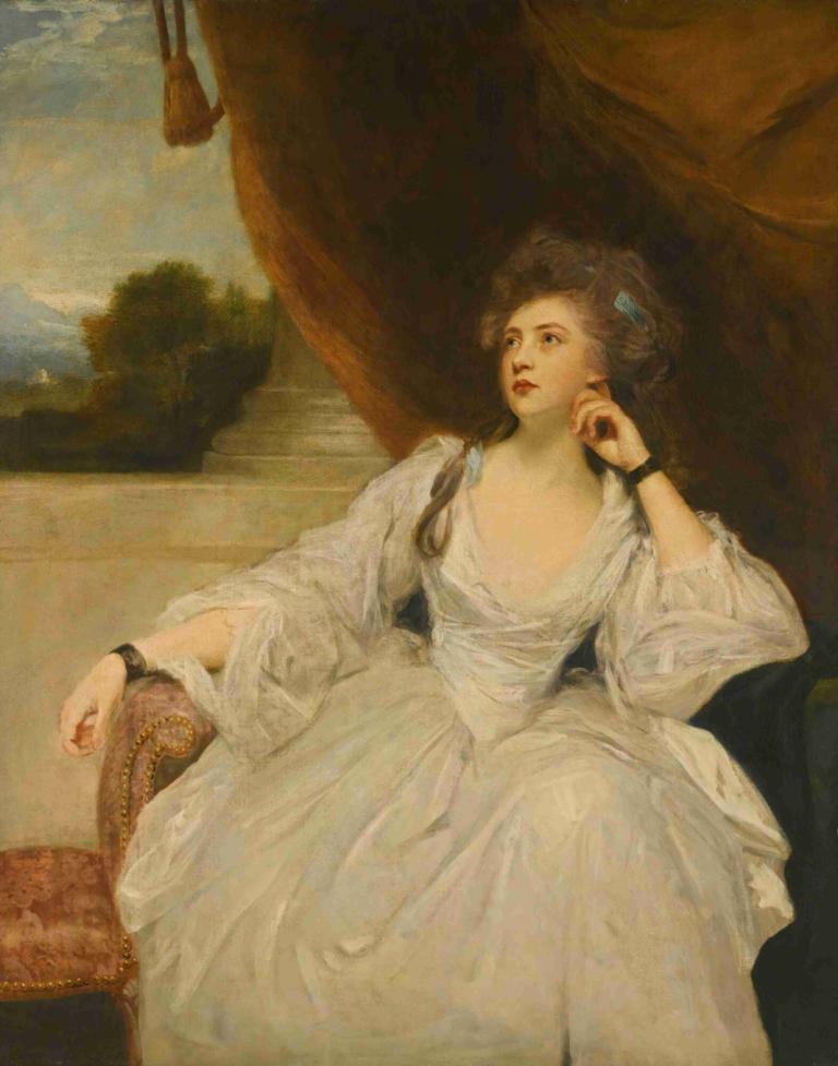 Portrait Of Elizabeth Falconer, Mrs. Stanhope, As Contemplation,Portret Elizabeth Falconer, gospe Stanhope