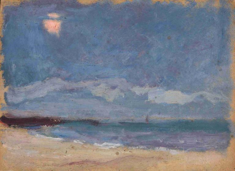 Seascape (the sun behind a cloud),Merimaisema (aurinko pilven takana),Tadeusz Makowski,Öljymaalaus