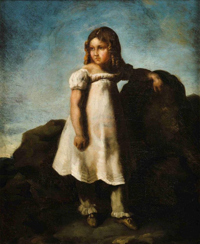 Elisabeth Dedreux As A Child In The Countryside,Elisabeth Dedreux enfant à la campagne,Théodore Géricault