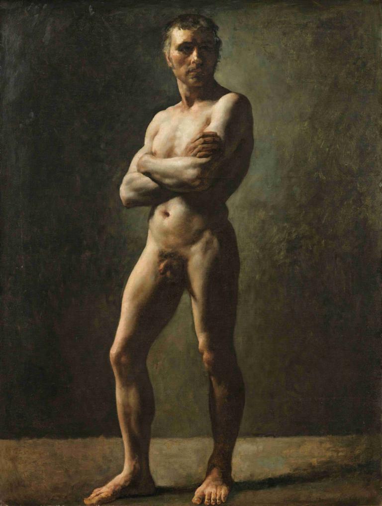 Man's Academy, Crossed Arms,맨즈 아카데미, 교차된 팔,Théodore Géricault,테오도르 제리코,오일 페인팅,오일 페인팅, 남성 집중, 독주, 1남, 미술 패러디