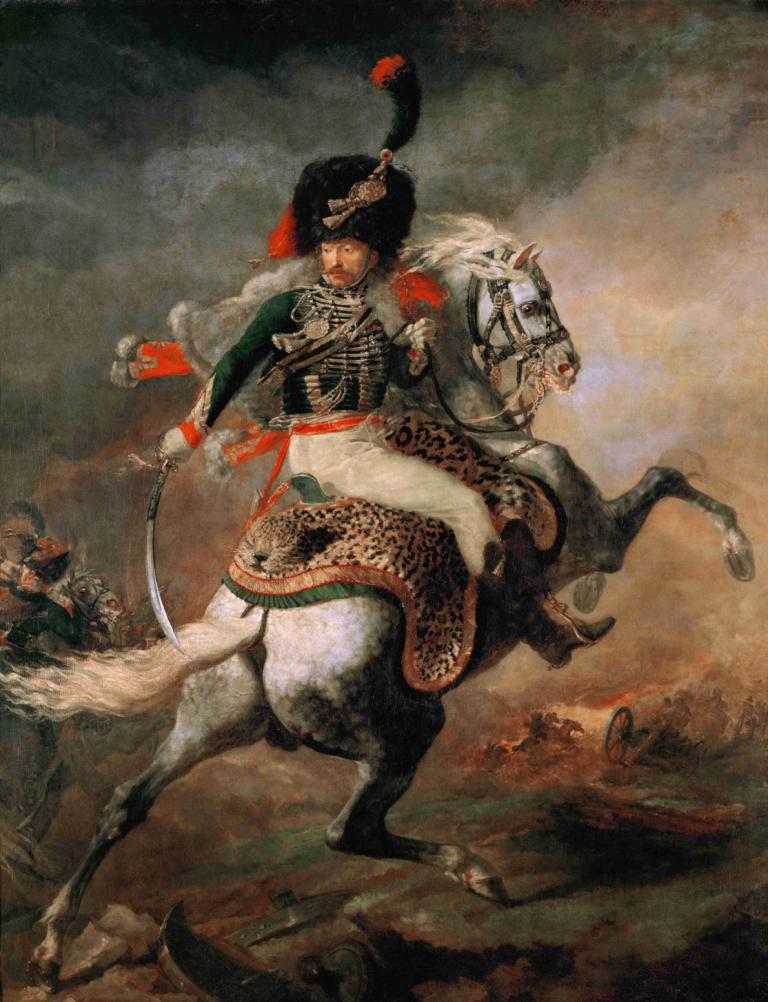 The Charging Chasseur,El cazador a la carga,Théodore Géricault,Pintura al óleo,Pintura al óleo