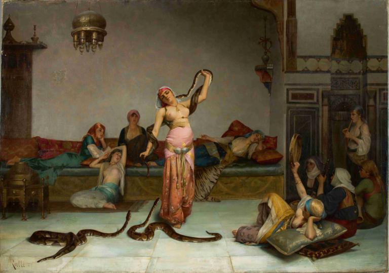 Charmeuse De Serpents,Incantatore di serpenti,Theodoros Ralli,Pittura ad olio,Pittura ad olio