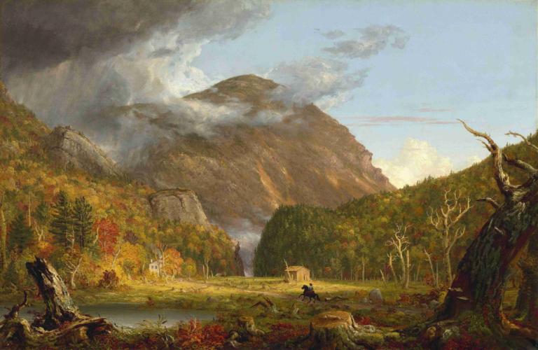 A View of the Mountain Pass Called the Notch of the White Mountains (Crawford Notch),Thomas Cole,Oil Painting