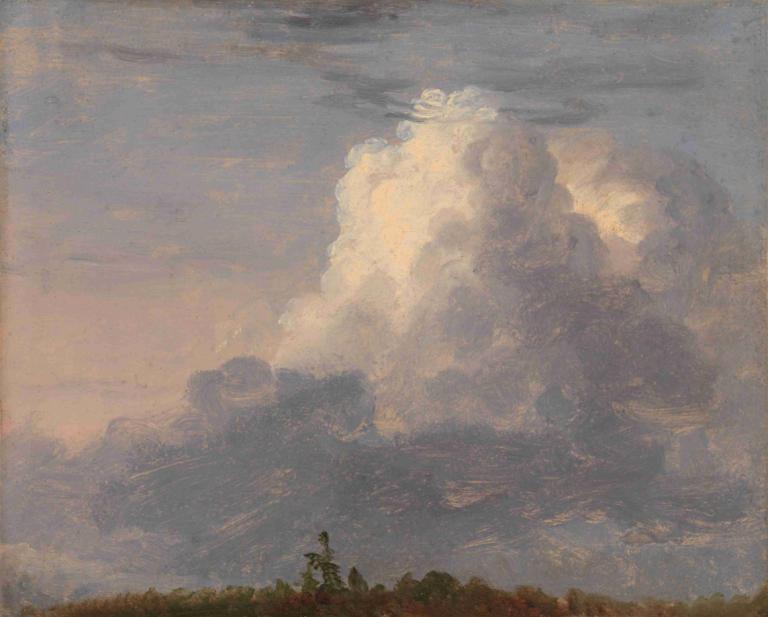 Clouds,Nubes,Thomas Cole,Pintura al óleo,Pintura al óleo, nube, escenario, cielo, al aire libre, árbol