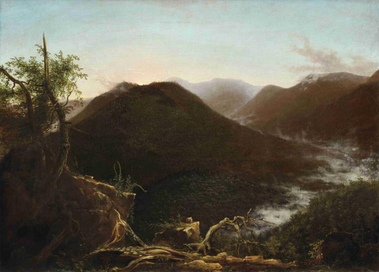 Sunrise in the Catskills,พระอาทิตย์ขึ้นที่ภูเขาแคตสคีล,Thomas Cole,โทมัส โคล,จิตรกรรมสีน้ำมัน