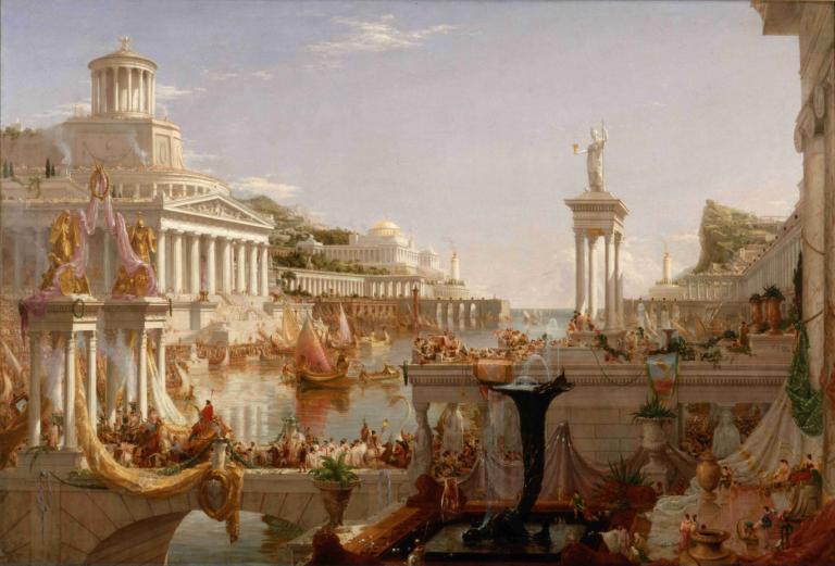 The Course of Empire Consummation,Le cours de l'Empire Consummation,Thomas Cole,Peinture à l'huile