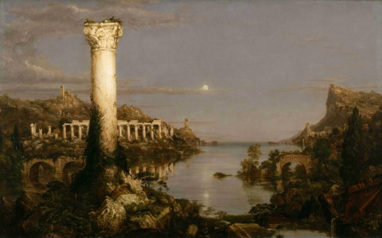 The Course of Empire Desolation,Le cours de l'empire Désolation,Thomas Cole,Peinture à l'huile