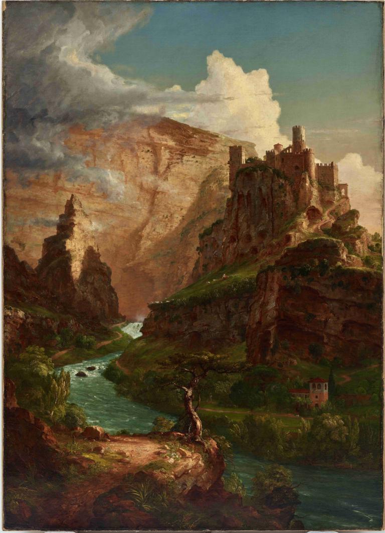 The Fountain of Vaucluse,La fontaine de Vaucluse,Thomas Cole,Peinture à l'huile,Peinture à l'huile, paysage