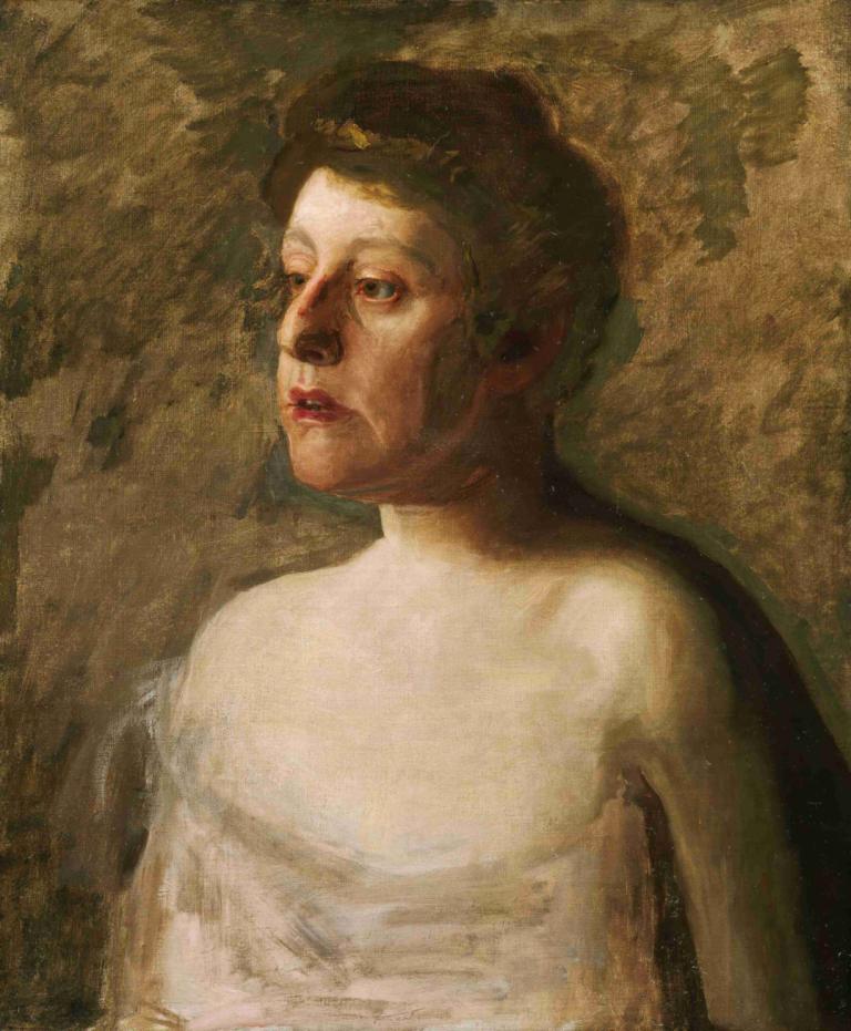 A Singer (Mrs. W.H. Bowden),Una cantante (Sra. W.H. Bowden),Thomas Eakins,Pintura al óleo,Pintura al óleo