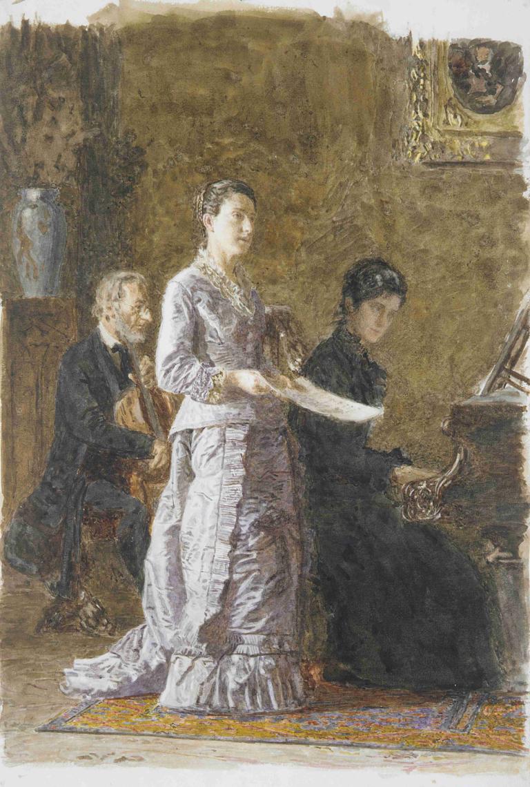 The Pathetic Song,Den patetiska sången,Thomas Eakins,Oljemålning,Oljemålning, konstparodi, klänning