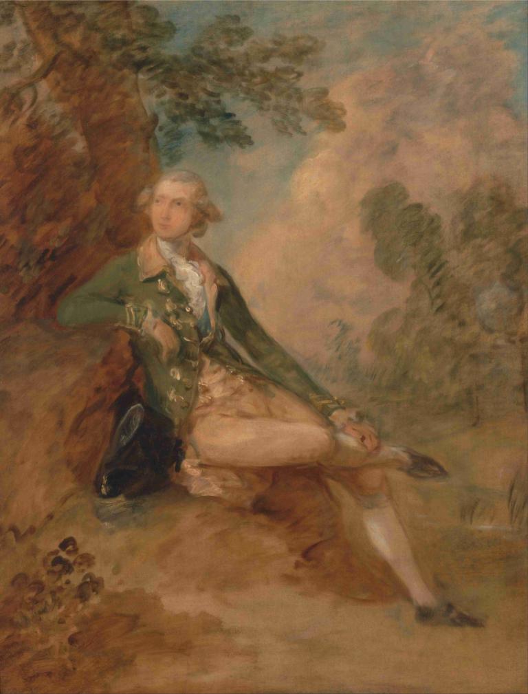 Edward Augustus, Duke of Kent,Thomas Gainsborough,Oil Painting,Oil Painting, solo, tree, 1girl, sitting