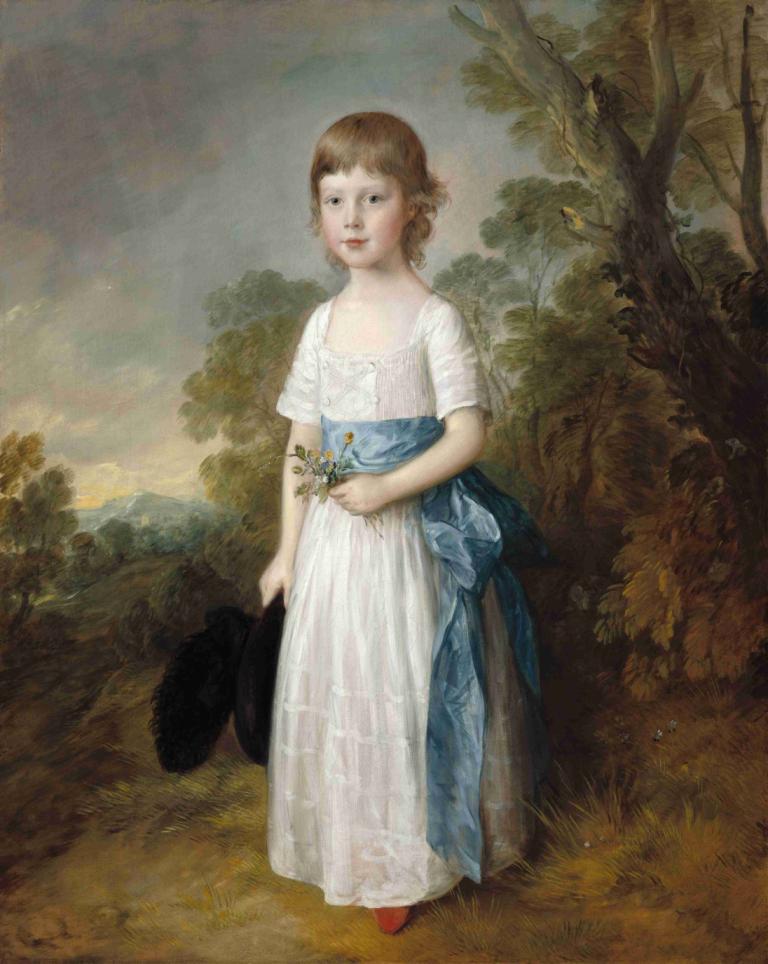 Master John Heathcote,Meister John Heathcote,Thomas Gainsborough,Ölgemälde,Ölgemälde, 1Mädchen, Solo, Kleid