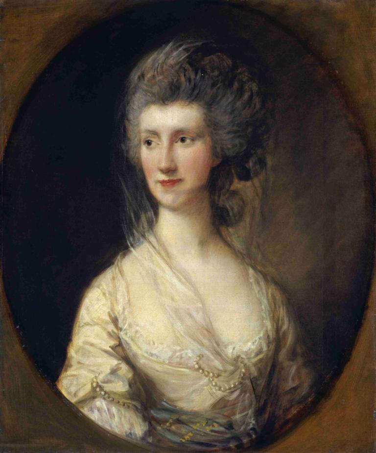 Mrs. John Taylor,존 테일러 부인,Thomas Gainsborough,토마스 게인즈버러,오일 페인팅,오일 페인팅, 여자 1명, 독주, 흑발, 드레스, 붉은 입술, 상체, 미술 패러디