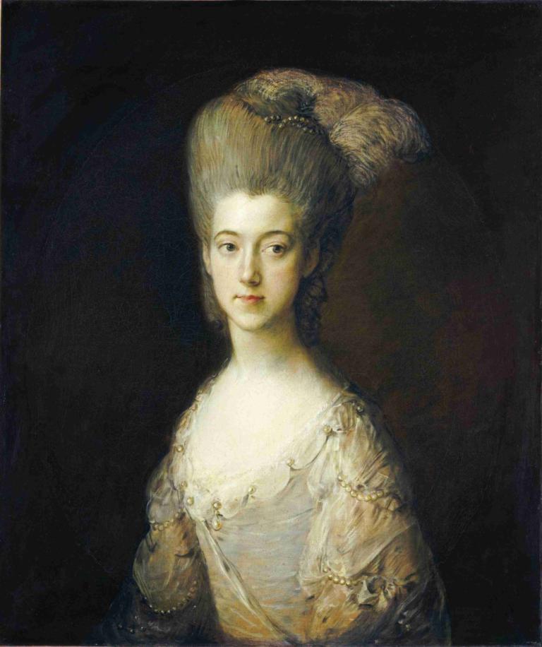 Mrs. Paul Cobb Methuen,폴 콥 메튜엔 부인,Thomas Gainsborough,토마스 게인즈버러,오일 페인팅,오일 페인팅, 여자 1명, 독주, 상체, 갈색 머리, 뷰어를보고