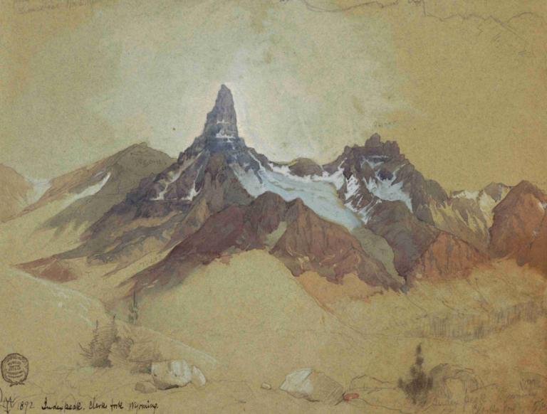 Index Peak, Clark's Fork, Wyoming,Thomas Moran,Tomáš Moran,Olejomalba,Olejomalba, venku, žádní lidé, křídla