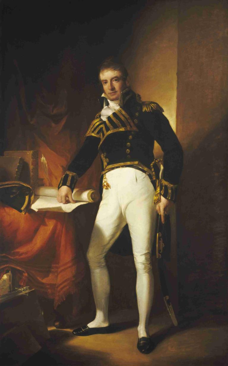 Captain Charles Stewart,Kaptein Charles Stewart,Thomas Sully,Oljemaleri,Oljemaleri, 1 gutt, mannlig fokus