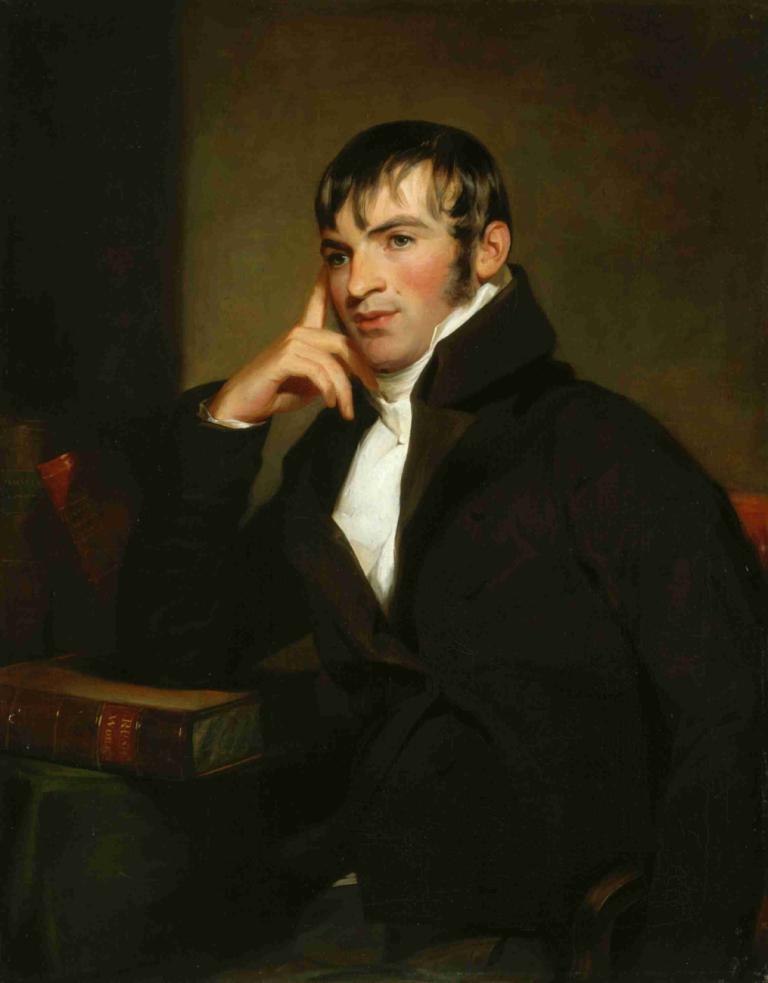 Dr. Joseph Klapp,조셉 클랩 박사,Thomas Sully,토마스 설리,오일 페인팅,오일 페인팅, 1남, 독주, 남성 집중, 현실적인, 흑발, 좌석, 뷰어를보고, 흰 셔츠, 셔츠