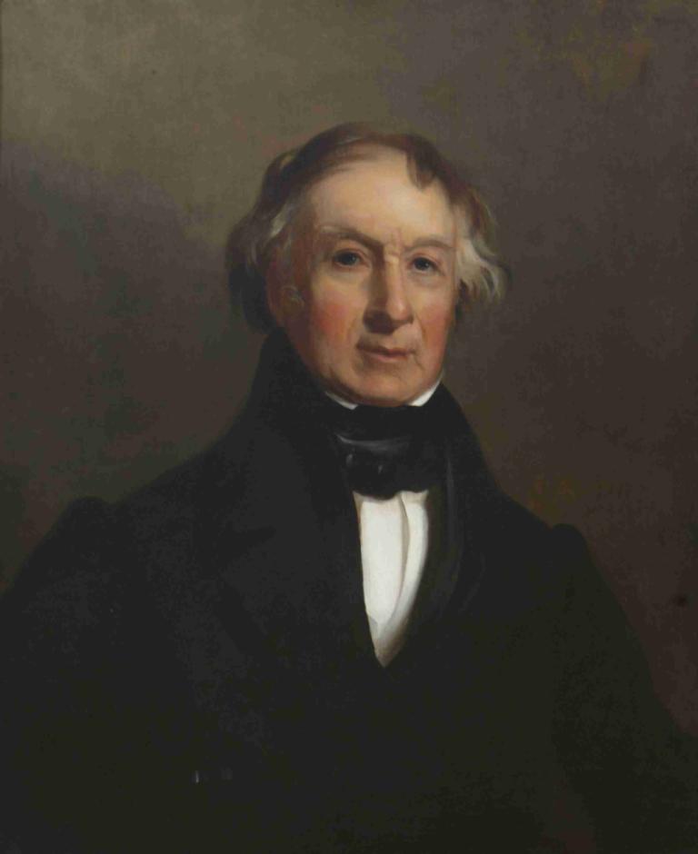 John Potter,Thomas Sully,Ölgemälde,Ölgemälde, Solo, 1Junge, männlicher Fokus, realistisch, Krawatte