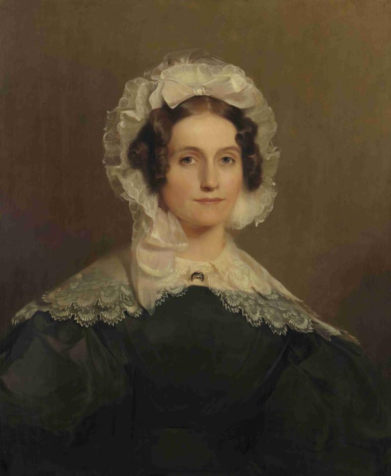 Mary Stout, wife of Richard Stout,리차드 스타우트의 아내 메리 스타우트,Thomas Sully,토마스 설리,오일 페인팅,오일 페인팅, 여자 1명, 독주, 현실적인