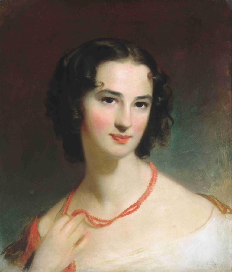 Mrs. James Montgomery, Jr.,Mevrouw James Montgomery, Jr.,Thomas Sully,Olieverf,Olieverf, 1meisje, solo