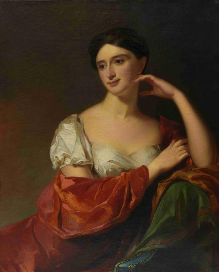 Mrs. John Redman Coxe (Sarah Cox),Mevrouw John Redman Coxe (Sarah Cox),Thomas Sully,Olieverf,Olieverf