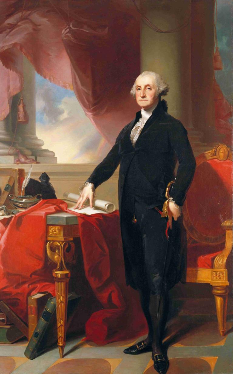 Portrait of George Washington,Portret van George Washington,Thomas Sully,Olieverf,Olieverf, 1 jongen