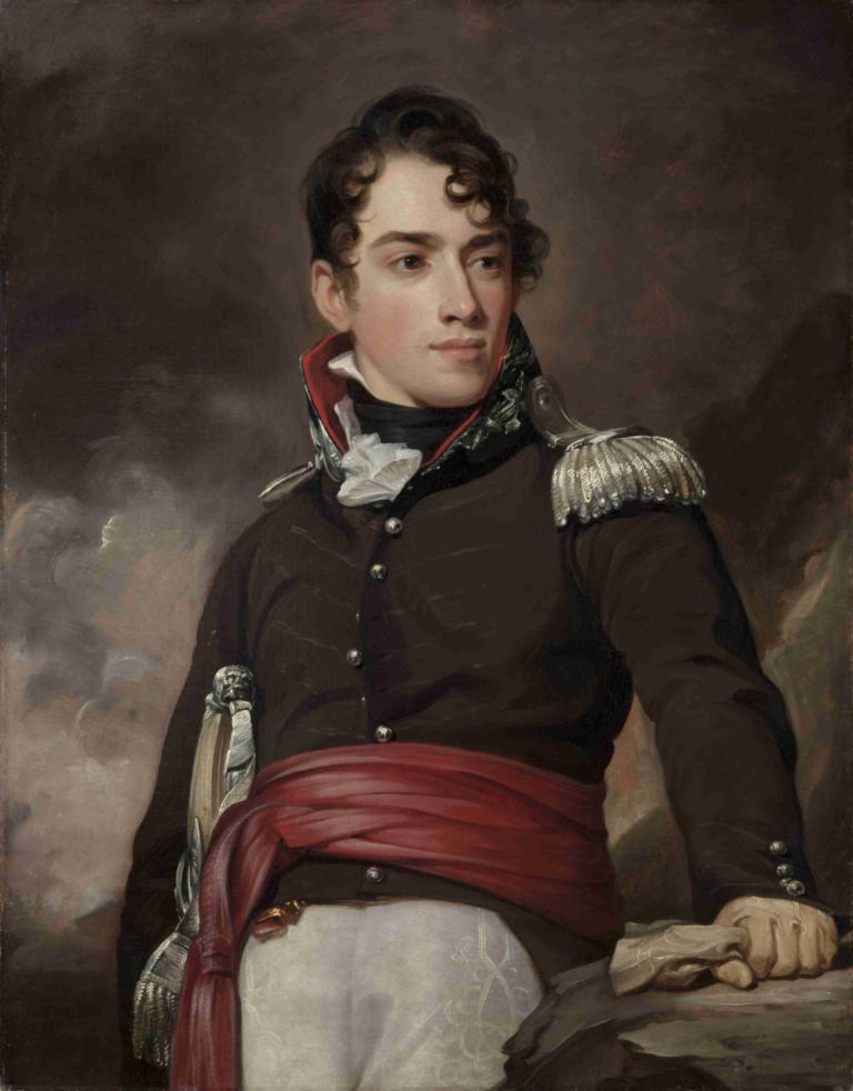 Portrait of Jean Terford David,Portret van Jean Terford David,Thomas Sully,Olieverf,Olieverf, solo, 1 jongen