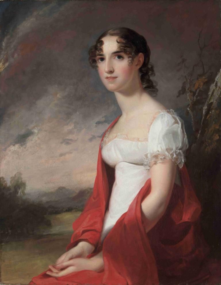 Portrait of Mary Sicard David,Portret van Mary Sicard David,Thomas Sully,Olieverf,Olieverf, 1meisje, solo