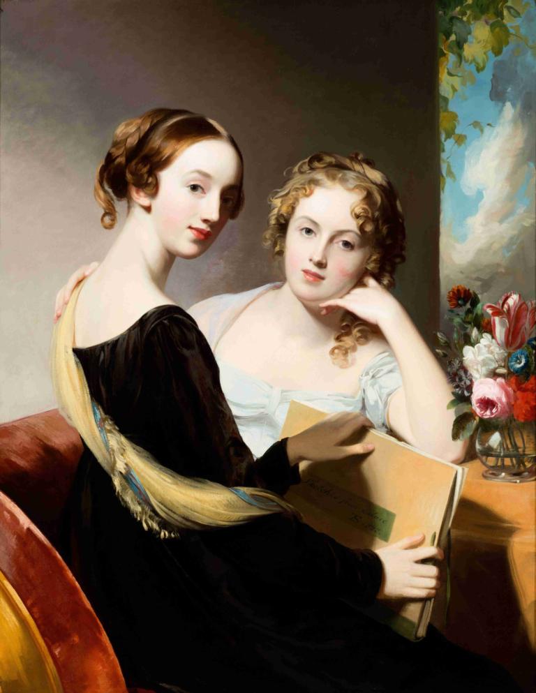 Portrait of the Misses Mary and Emily McEuen,Portret van de juffrouwen Mary en Emily McEuen,Thomas Sully