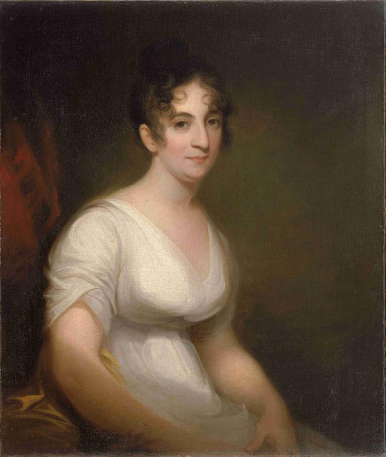 Sally Etting,Thomas Sully,Oljemålning,Oljemålning, konstparodi, 1 tjej, solo, realistisk, svart hår, klänning