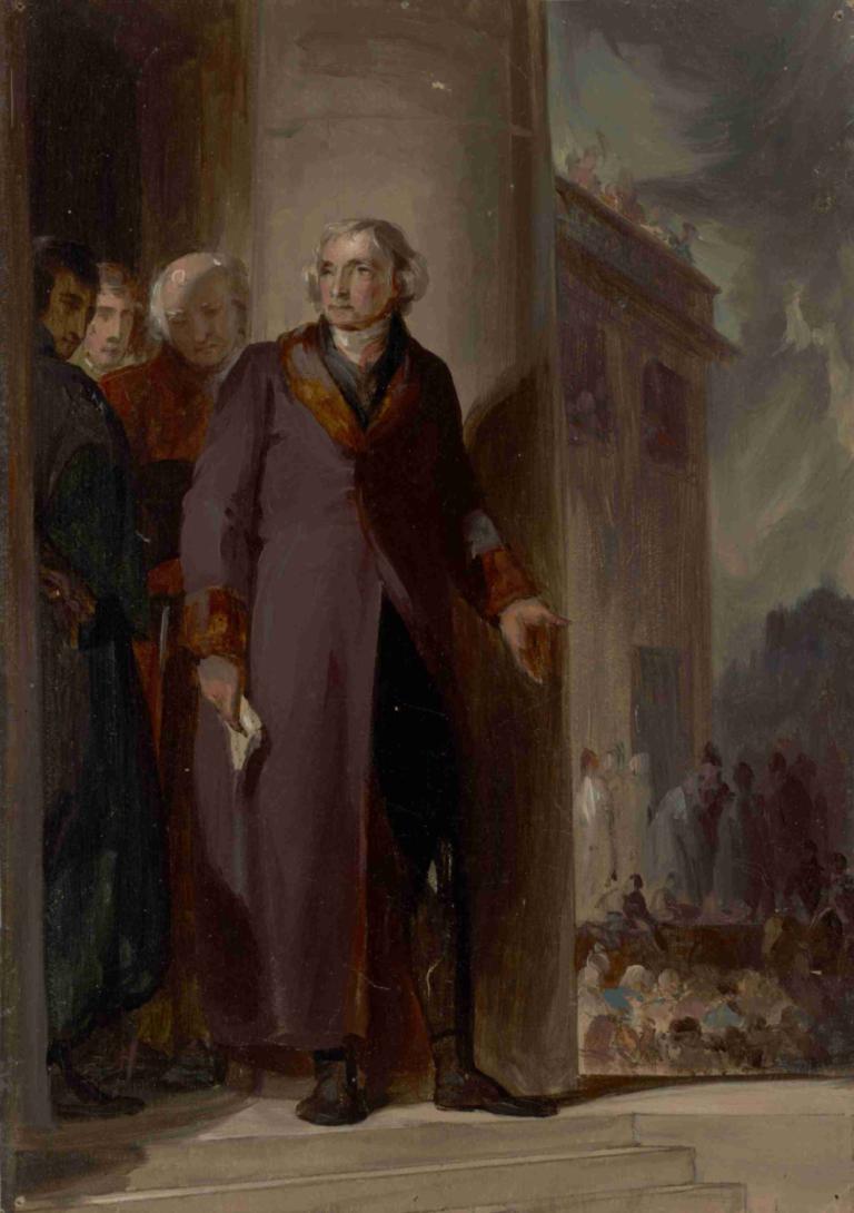 Thomas Jefferson,Thomas Sully,Olieverf,Olieverf, meerdere jongens, oud, mannelijke focus, gezichtshaar