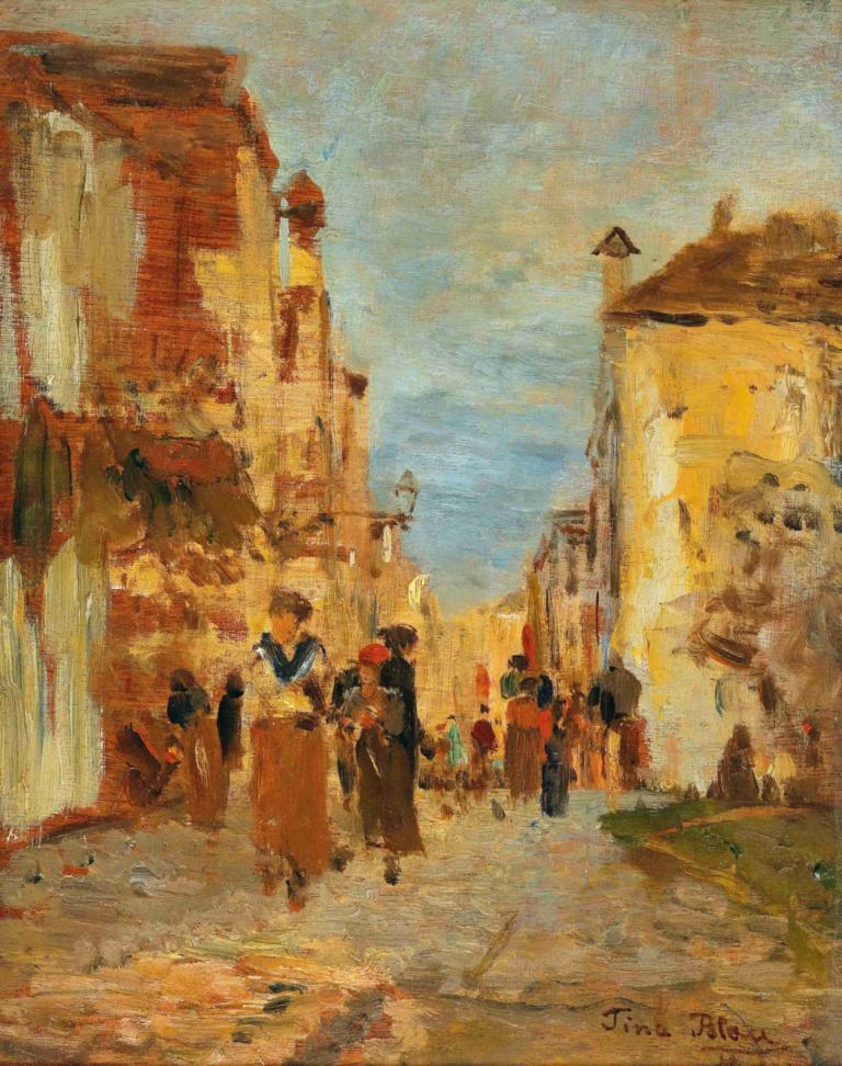 An alley in Venice,Переулок в Венеции,Tina Blau,Тина Блау,Картина Маслом,Картина Маслом, на открытом воздухе