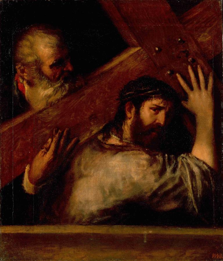 Carring of the Cross,Das Tragen des Kreuzes,Titian,Tizian,Ölgemälde,Ölgemälde, mehrere Jungen, 2 Jungs