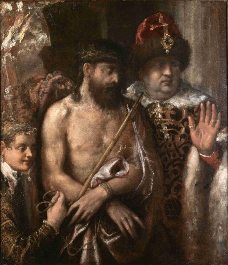 Christ Shown to the People (Ecce Homo),Titian,Oil Painting,Oil Painting, fine art parody, realistic