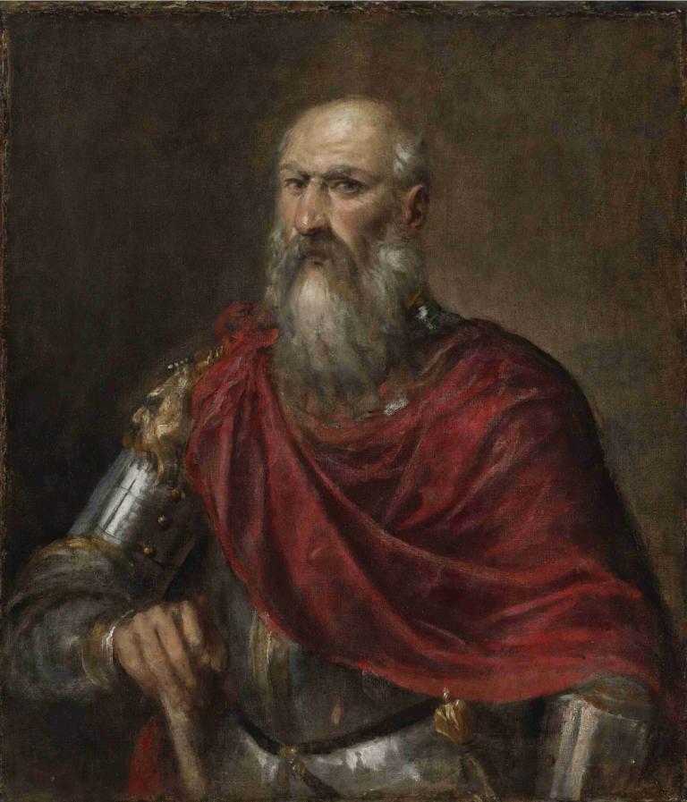 Portrait of An Admiral, Probably Francesco Duodo,Titian,Oil Painting,Oil Painting, 1boy, solo, male focus