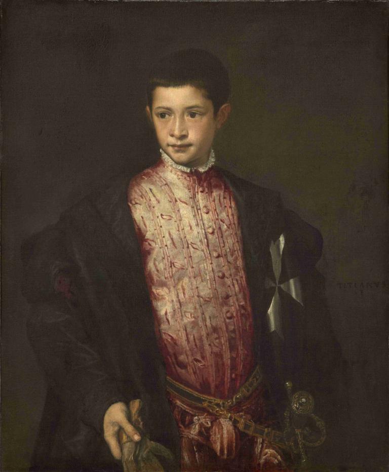 Ranuccio Farnese,Titian,Oil Painting,Oil Painting, 1boy, solo, male focus, realistic, fine art parody