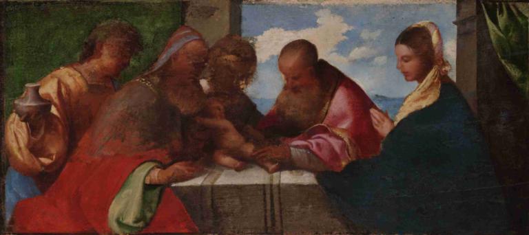 The Circumcision of Christ,Titian,Oil Painting,Oil Painting, fine art parody, multiple boys