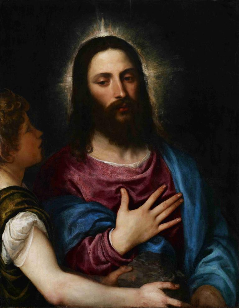 The Temptation of Christ,La tentazione di Cristo,Titian,Tiziano,Pittura ad olio,Pittura ad olio